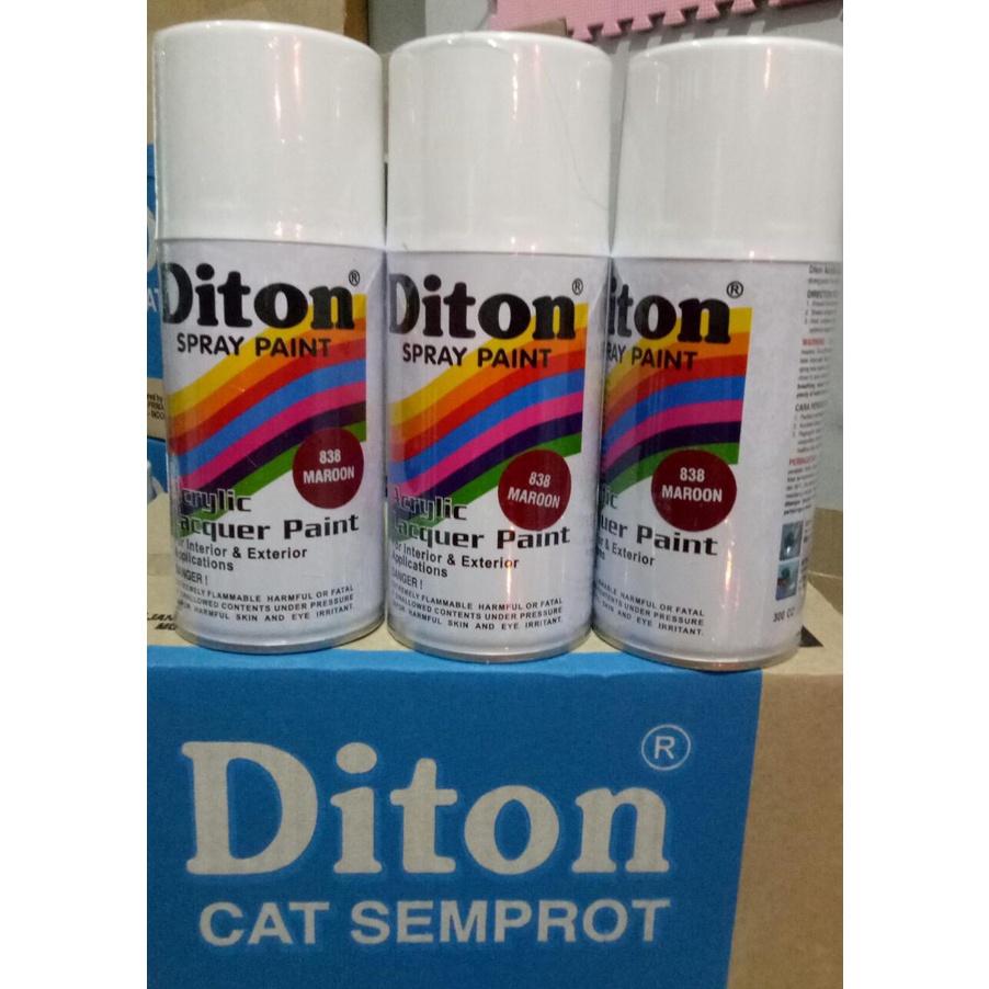 cat semprot pilok pilox diton maroon 838 300cc merah hati merah tua 300cc