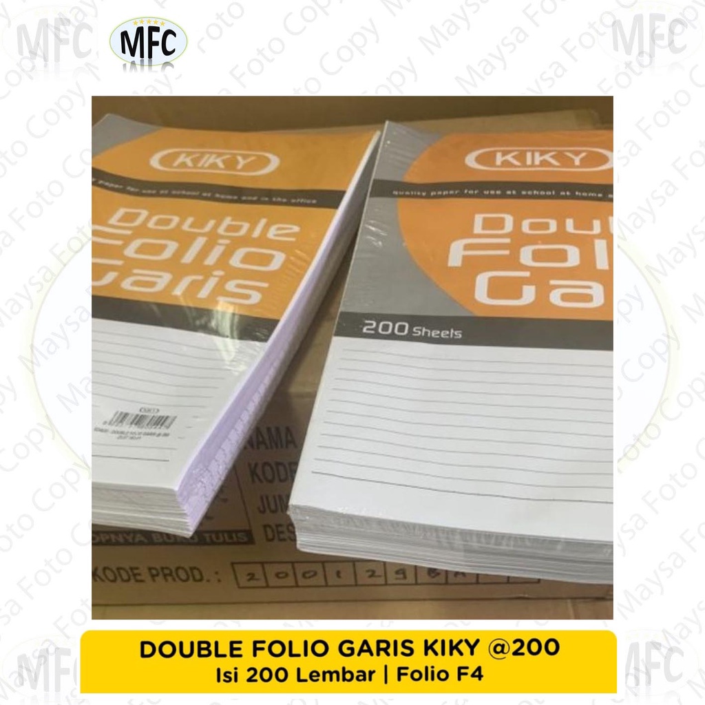 

KIKY Kertas Double Folio Garis (DFG) Isi 200 Lembar RJ4
