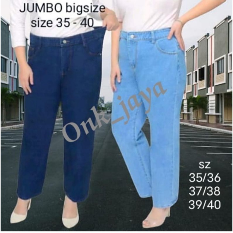 Boyfriend sz.35-40 Jeans Jumbo Bigsize Celana Wanita