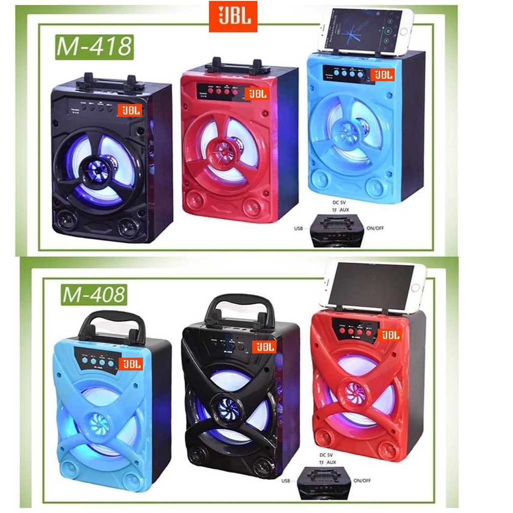 Speaker JBL Besar Wireless Bluetooth M408 M418 Suara Bass