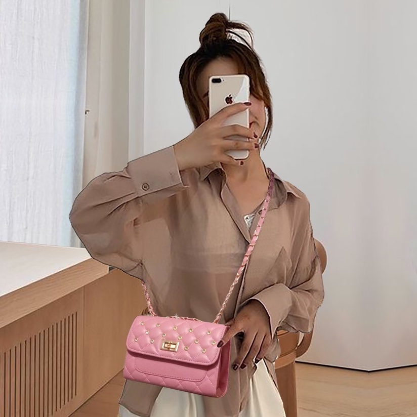 Tas Slempang Anak Perempuan Lucu Yang Besar Sling Bag Wanita Rantai Bahu Wanita Shoulder Bag Top Handle Mode; Kekinian Terbarui 2023