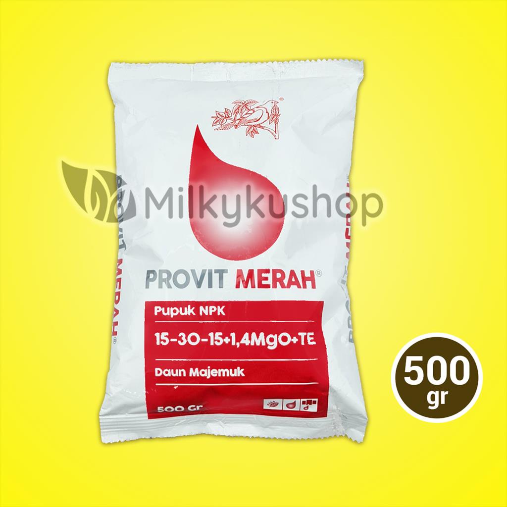 PUPUK MEROKE PROVIT MERAH NPK 500 GRAM KEMASAN PABRIK NPK DAUN