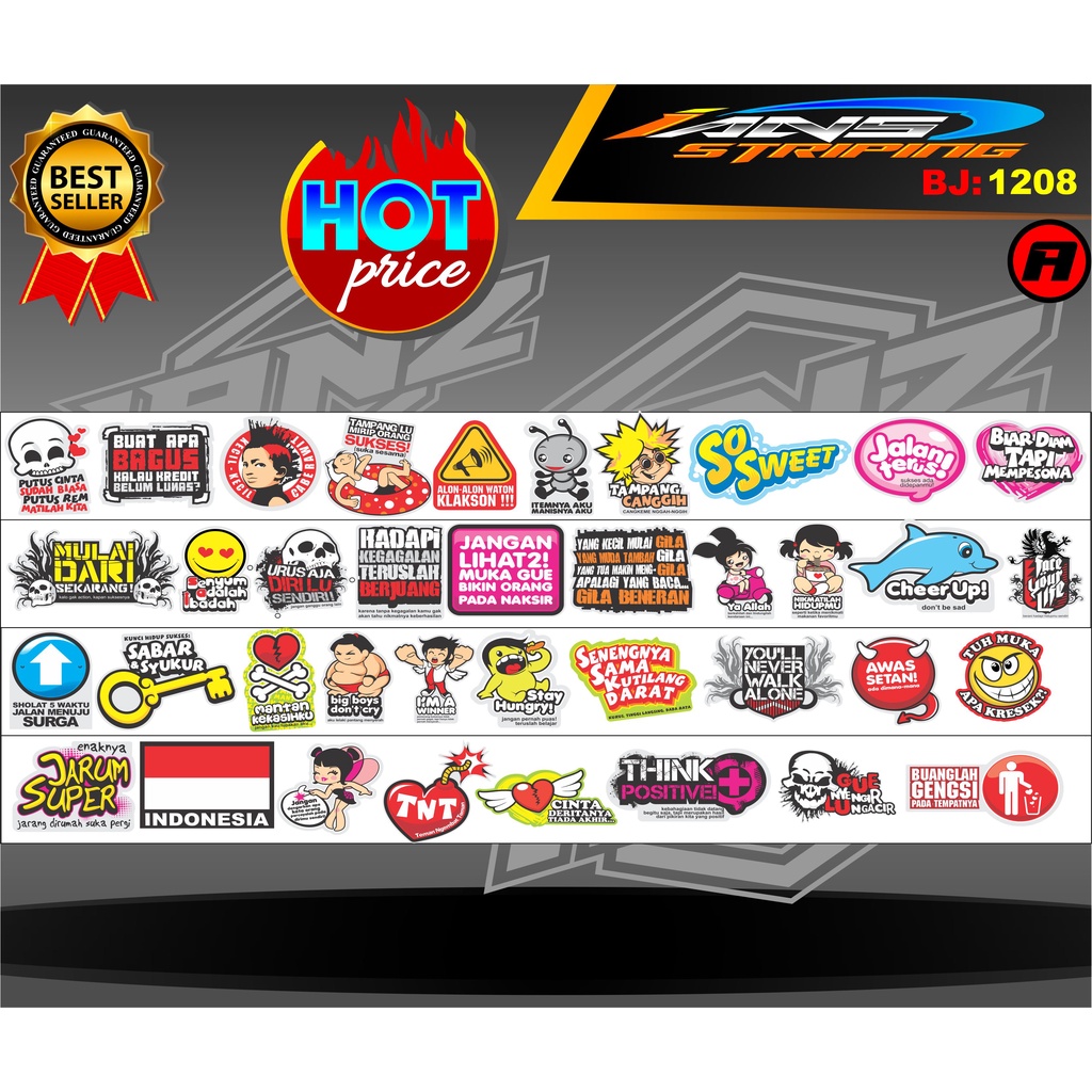 STIKER ESTETIK UNTUK HELM LAPTOP HP / STIKER ANTI AIR / STICKER HOLOGRAM TERMURAH