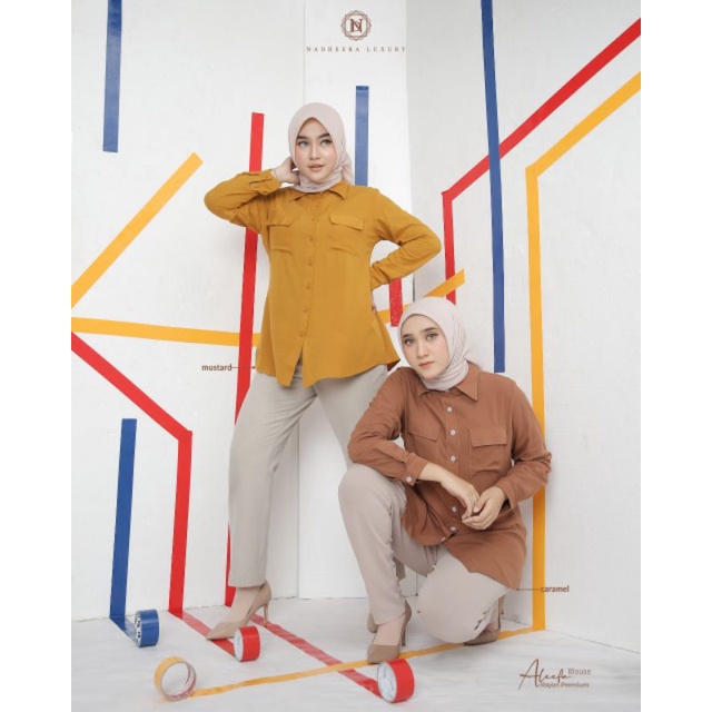 ALEEFA BLOUSE//NADHERA LUXURY// BLOUSE NADHERA//BLOUSE TERBARU TERLARIS//COD