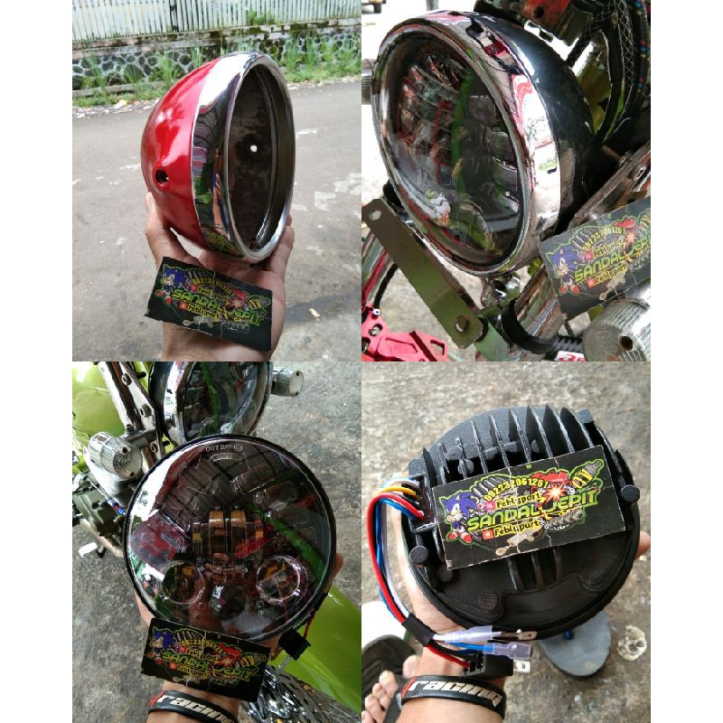 LAMPU LED DAYMAKER 5,7 INCH IMPORT SET BATOK CB 125 PRESS TEBAL PNP CB GL MP TIGER G100 LAMPU PESEK