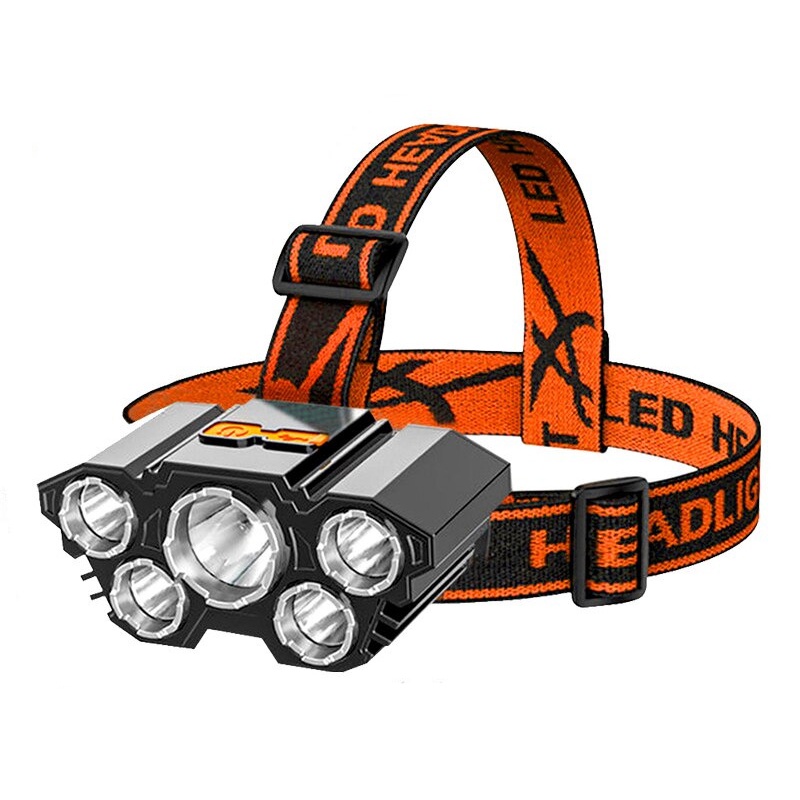 Senter LED Kepala Headlamp 5 XPG - L-T21 - Black