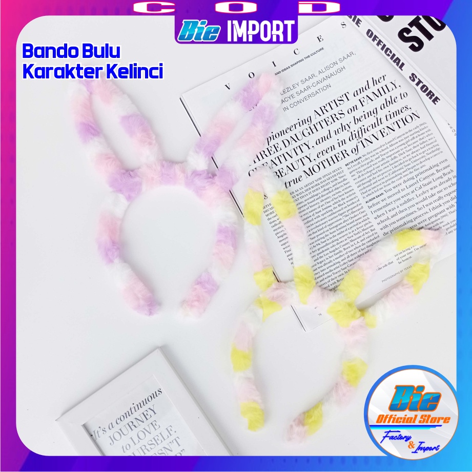 Bando Bulu Bunny Rainbow Impor Best Seller