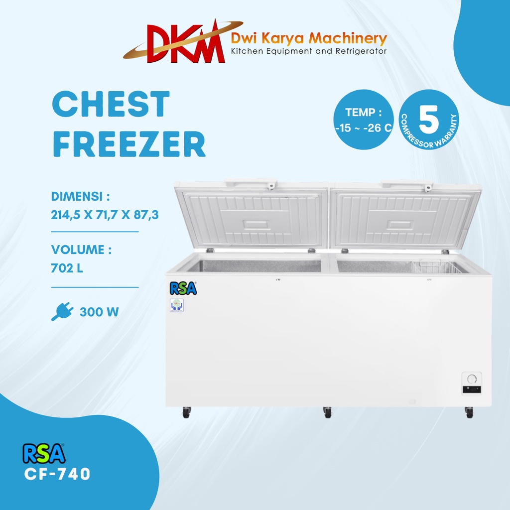 Chest Freezer RSA CF-740 Freezer Box Frozen Food
