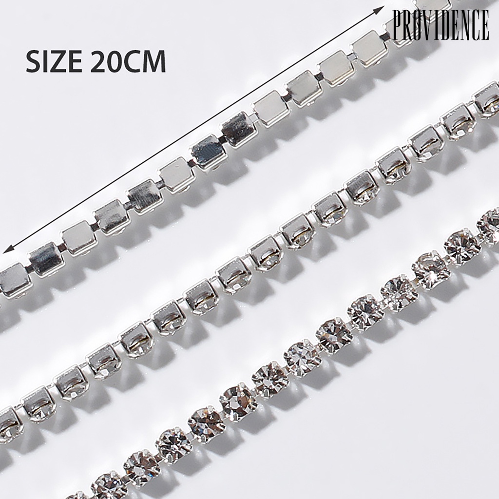 Providence 3pcs / Set Rantai Metal 3d Dekorasi Nail Art Diy Untuk Wanita