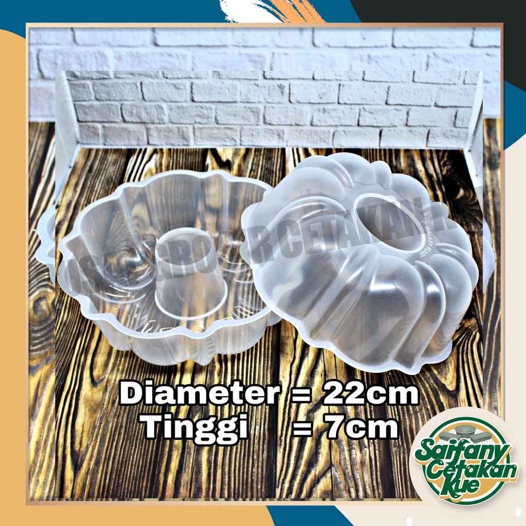Puding Motif Bunga Plastik 22cm / Cetakan Puding Terlaris Dan Termurah