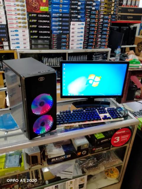 PC Core i5 Ram 16 gb led 19 siap pakai