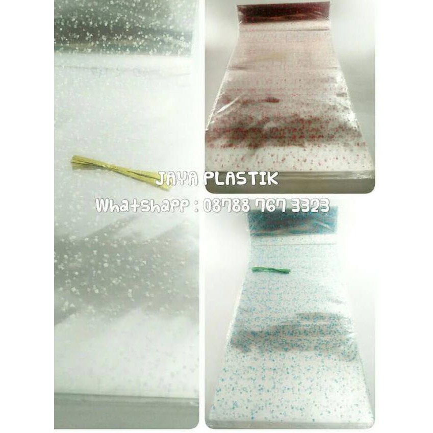 

) PLASTIK BINGKISAN OPP BINTIK 35 X 60 CM ISI 12 LBR Model Keren ).