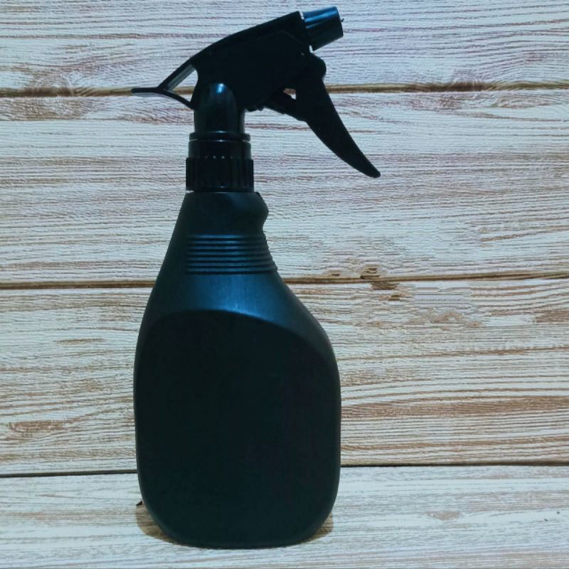 BOTOL SPRAY LAUNDRY HDPE HITAM 500ML / BOTOL KISPRAY / BOTOL SPRAY