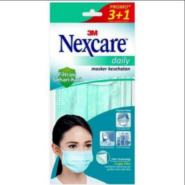 Masker Medis 3M Nexcare 3Ply isi 4
