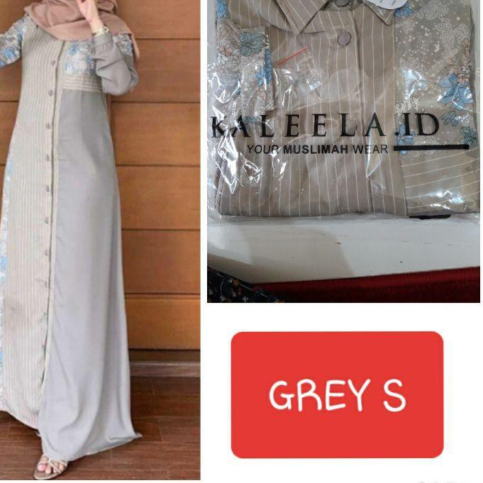>Stok Banyak SIAP KIRIM CASUAL DRESS BY KALEELA KALEELA.ID (GREY S) ??