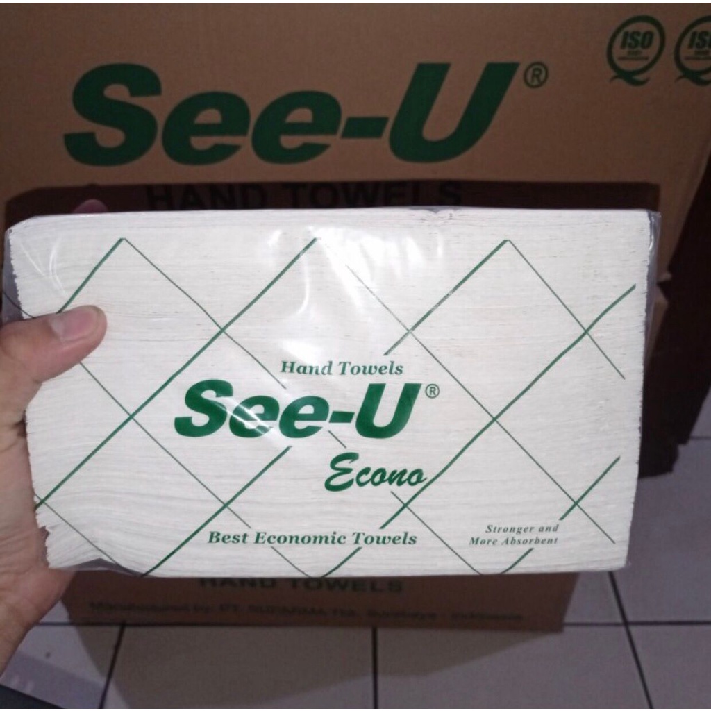 SEE-U Tissue Hand Towel Econo SEE U SeeU Tisu Tangan 140 sheets / tissue hand towel see u econo gree