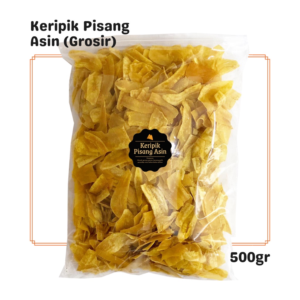 

Keripik Pisang Asin (Grosir) 500gr / Snack Cemilan Enak Gurih / Camilan Kripik Grosiran Kilo Kiloan