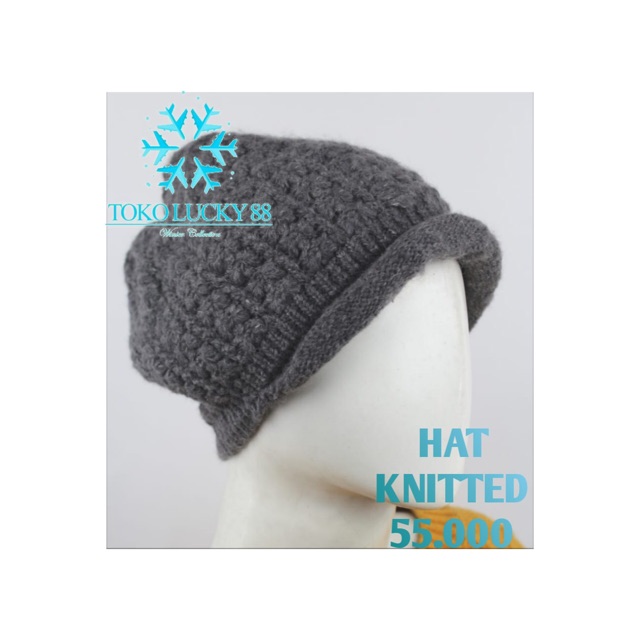 Hat Knitted Topi Rajut Wool Hat Knitted