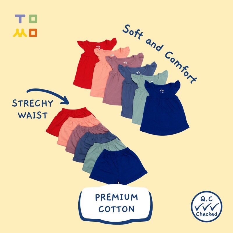 Kenko Playset by Tomo Wear / setelan baju anak perempuan /baju rumah / baju santai anak perempuan