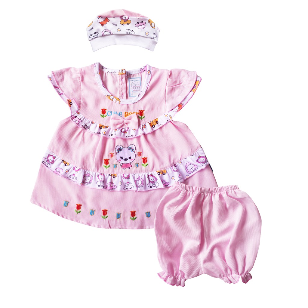 WakaKids Setelan Baju Anak Bayi Perempuan Dress Anak