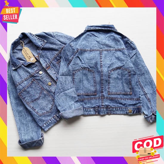 Jaket Jeans Wanita Terbaru Jins Oversize Import 2022 2021 Jens Dewasa  Jaket Jeans Kode Lvd 1948