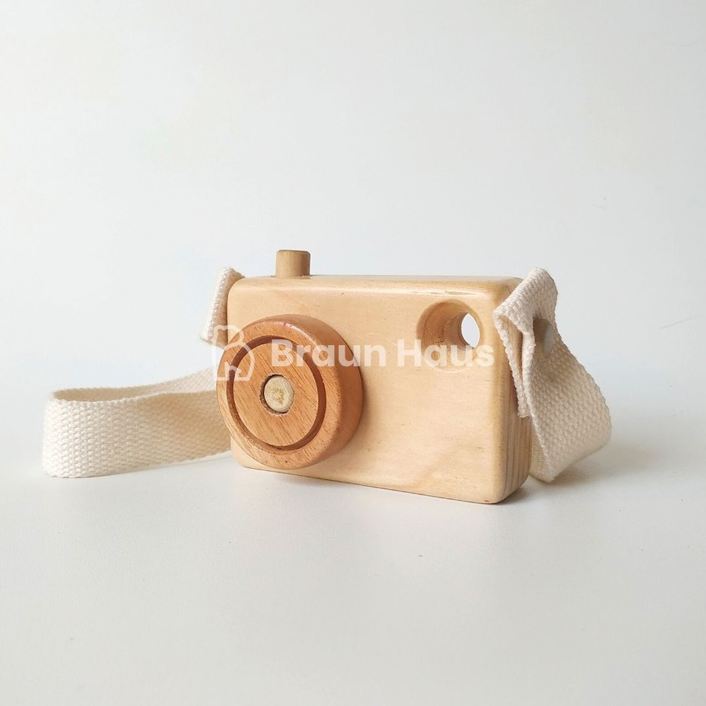 Wooden Camera Toy - Kamera Mainan Anak Pretend Play / Mainan Kamera Kayu