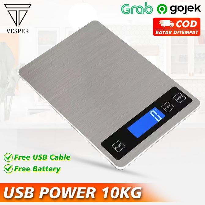 Timbangan dapur digital USB 10kg / kitchen scale / timbangan kopi -Diskon Besar