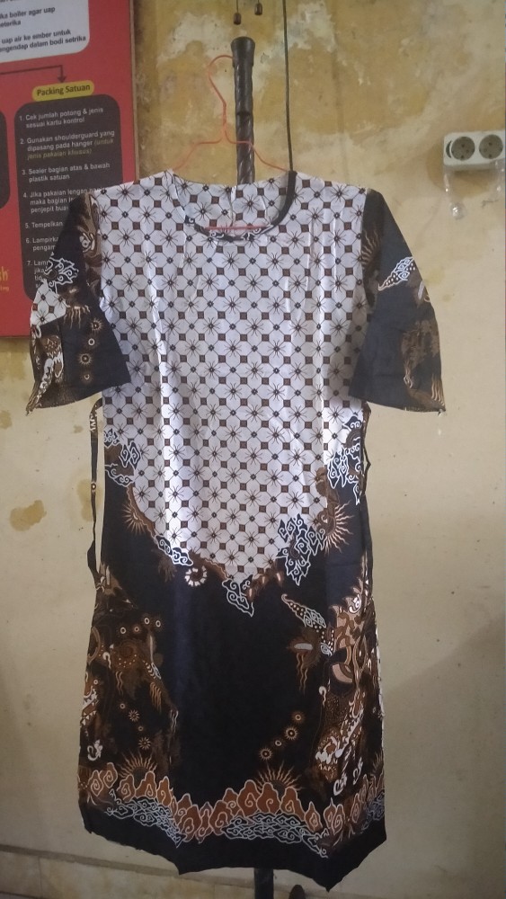 Batik Couple Keluarga Sania Ruffle Ori Ndoro Jowi Dnt Wayang Kotak