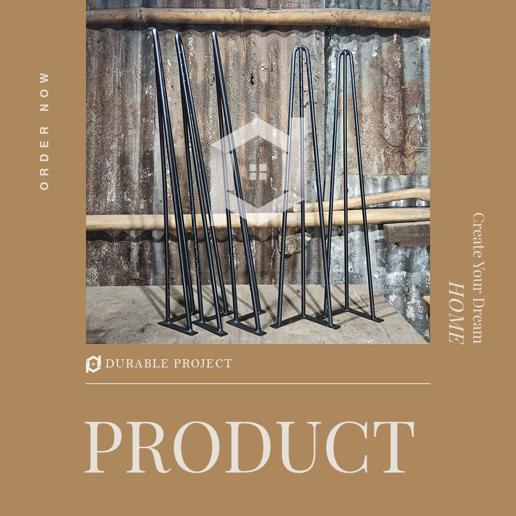 Hairpin Legs 3 Layer / Kaki Meja Besi Hairpin leg / Kaki kursi industrial kaki kursi cafe malang