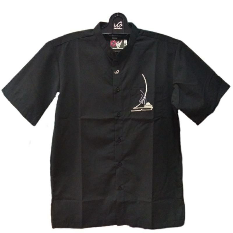 Kemko Jasir Pdk Rabbani / Baju Koko Hitam Rabbani / Kemeja Koko Rabbani Hitam / Baju Koko Lengan Pen