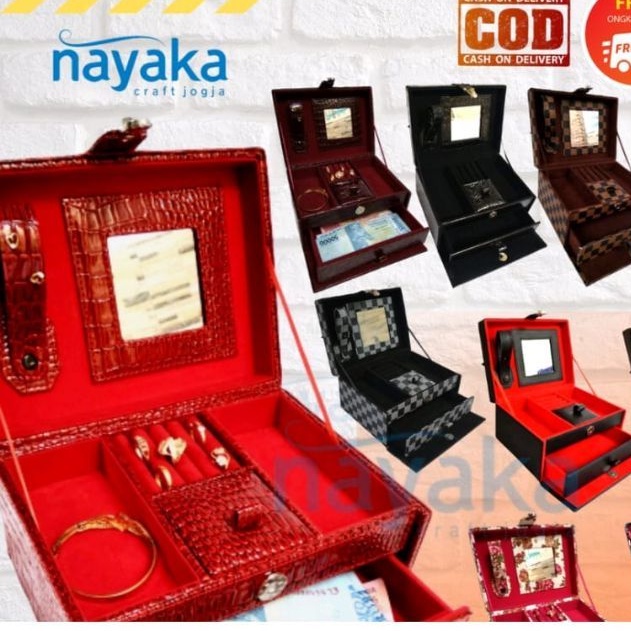 Kotak perhiasan wadah emas batang kotak kalung murah