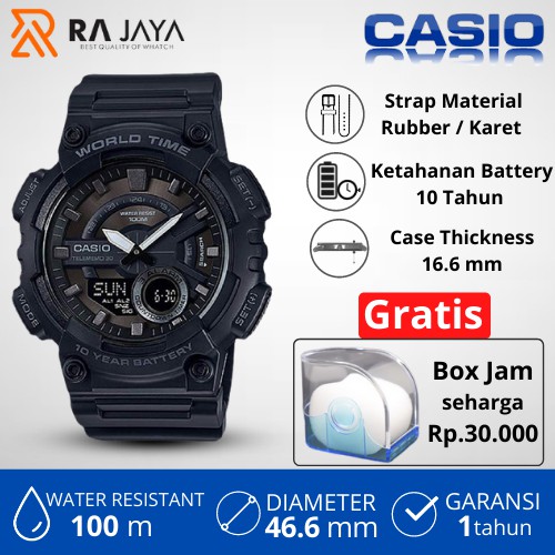 CASIO Jam Tangan Casio Pria General Analog AEQ-110W-1BVDF / AEQ-110W-1BVDF / AEQ-110W