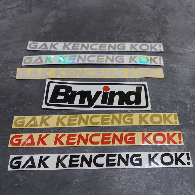 STICKER GAK KENCENG KOK PANJANG CUTTING