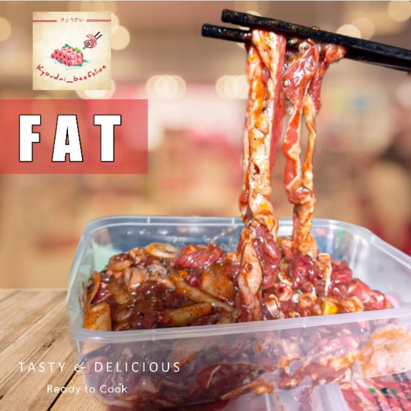 

beef slice marinasi fat