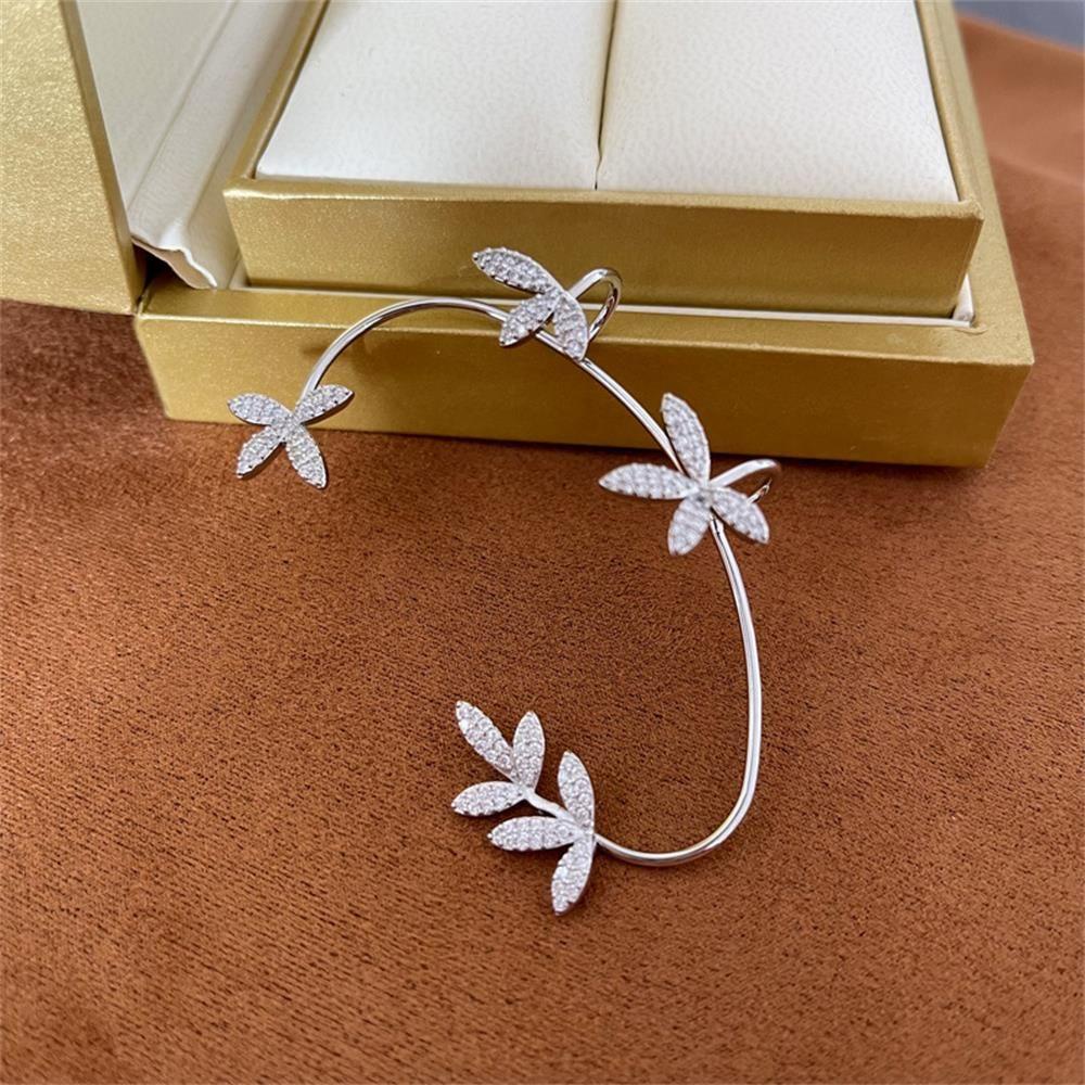 Lily Maple Leaf Ear Wrap Pesta Untuk Wanita Pria Hadiah Natal Perhiasan Hadiah Hari Valentine Anting Tragus