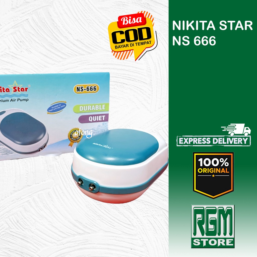 NIKITA STAR NS 666 NS 666 AERATOR 2 LUBANG AIRPUMP AQUARIUM