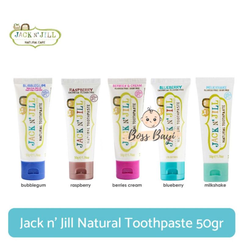 JACK N JILL Pasta Gigi Bayi Anak / Odol / Toothpaste Organic Aman Tertelan