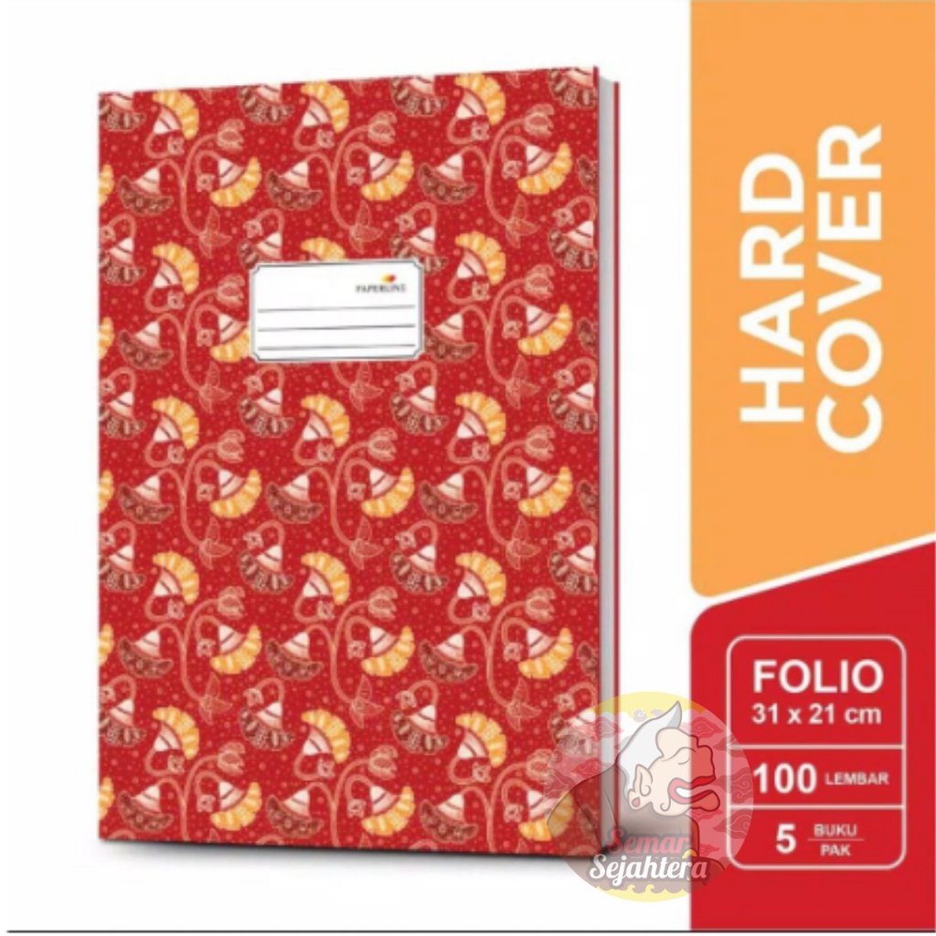 

[PCS] BUKU TULIS HARD COVER PAPERLINE FOLIO 100 LEMBAR*