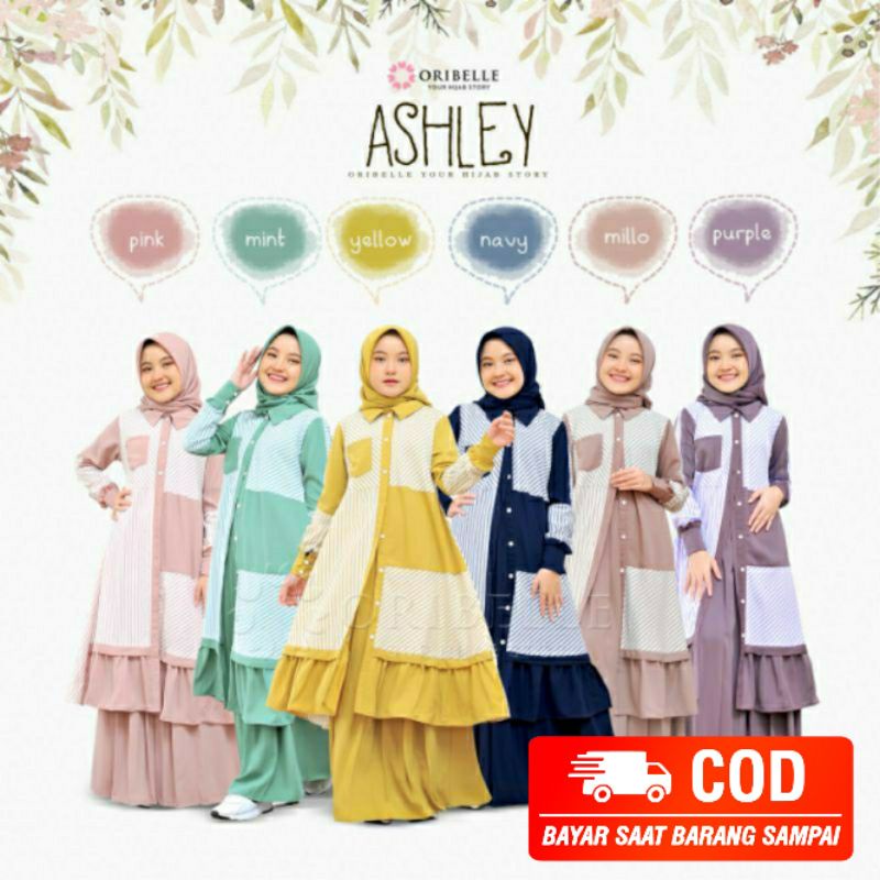 GAMIS ORIBELLE ASHLEY SET || YELLOW || NAVY || PURPLE || MINT || PINK