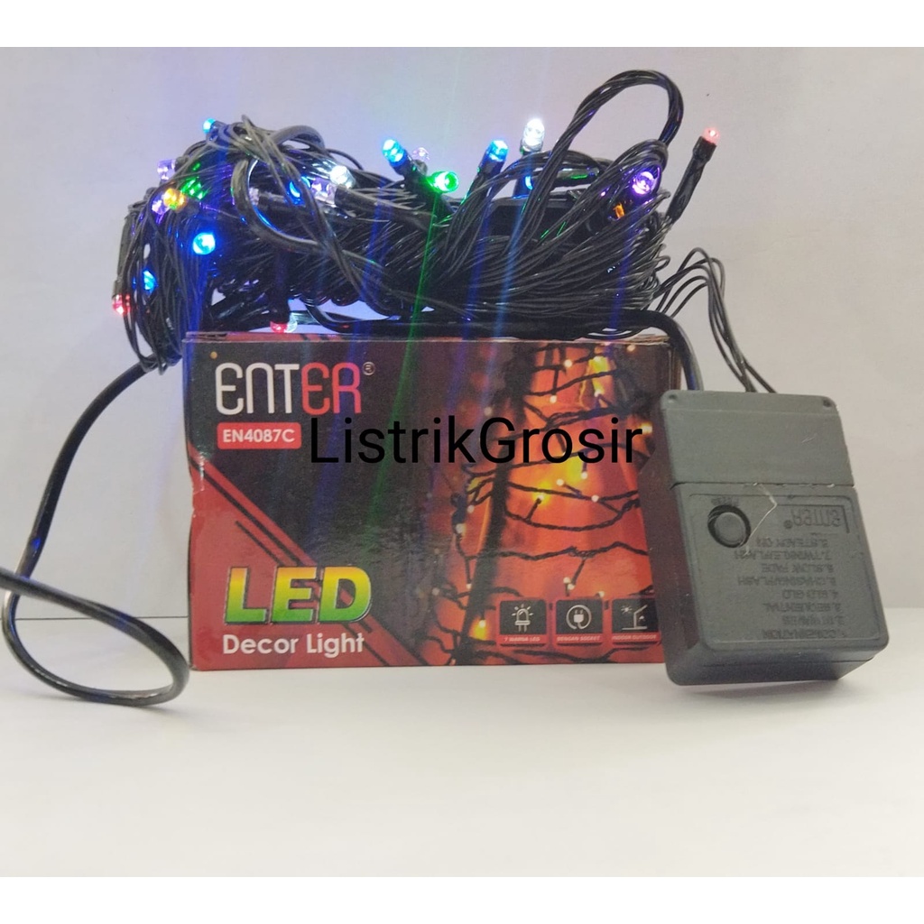 Lampu Tumblr Agustusan Lampu Rainbow Lampu Natal Kabel Hitam 7 Color RGB Warna Warni Merah Putih