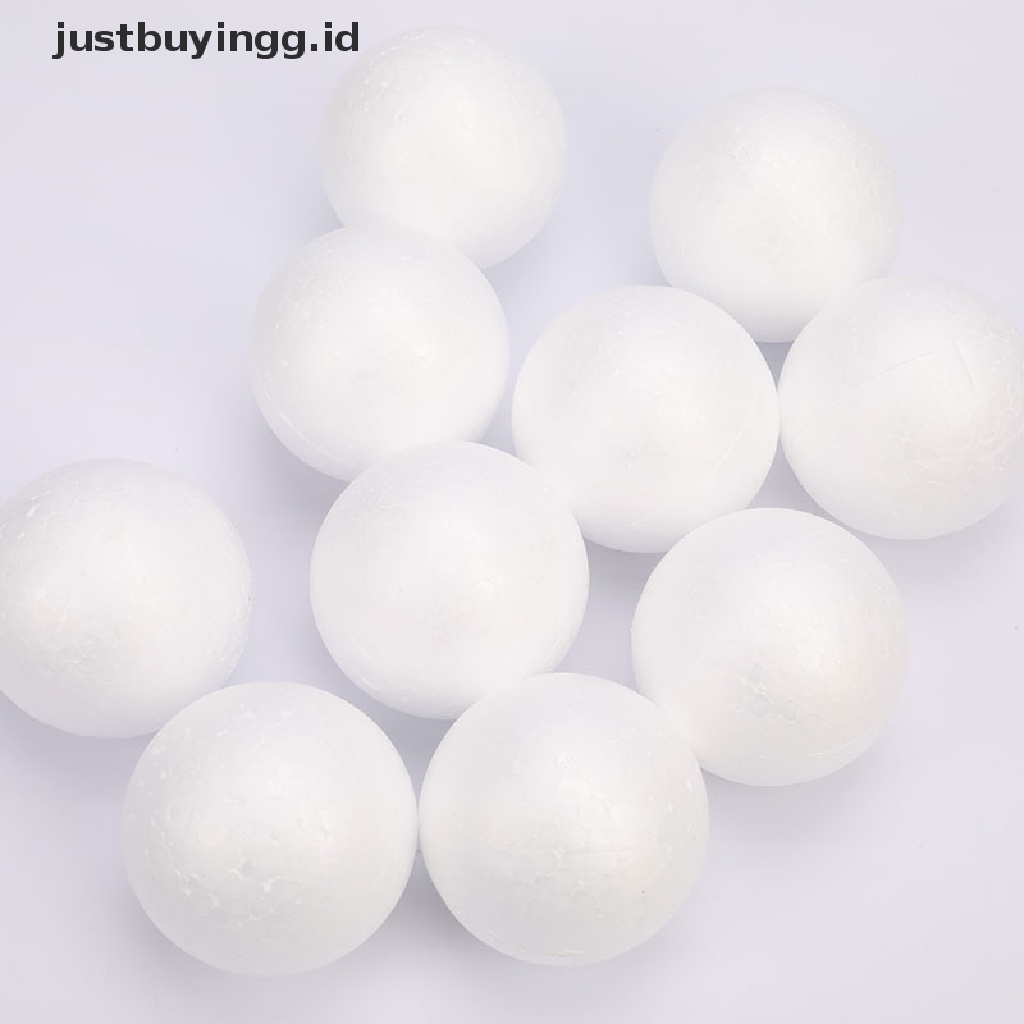 10pcs Bola Busa Polystyrene Styrofoam Ukuran 70mm Untuk Dekorasi Pesta