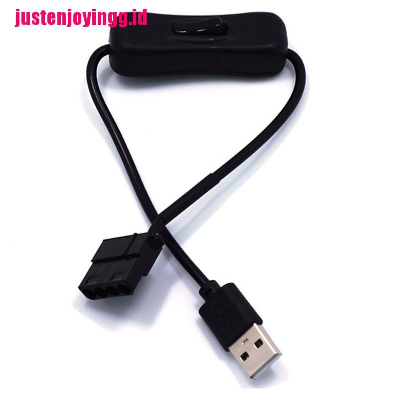 Kabel Adapter Konektor USB to 4Pin Molex Dengan Saklar PC Kipas