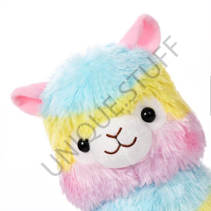 Boneka alpaca rainbow import alpacasso soft plush alpaca doll