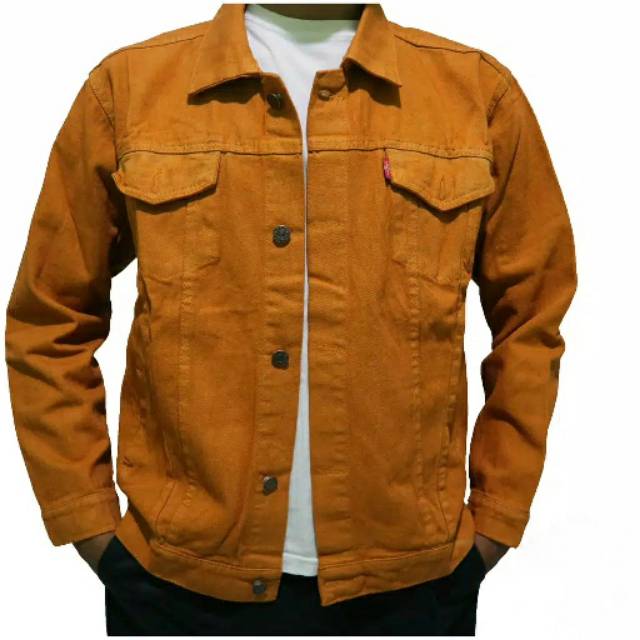 Jaket Jeans Coklat/Jaket Denim Coklat/Jaket Pria Coklat