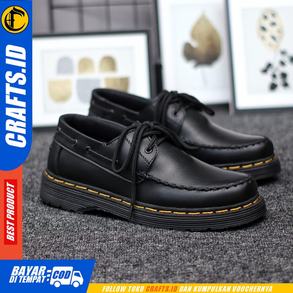 CRAFTS gogeta - Sepatu Pantofel Formal Docmart Low Boots Kerja Pria