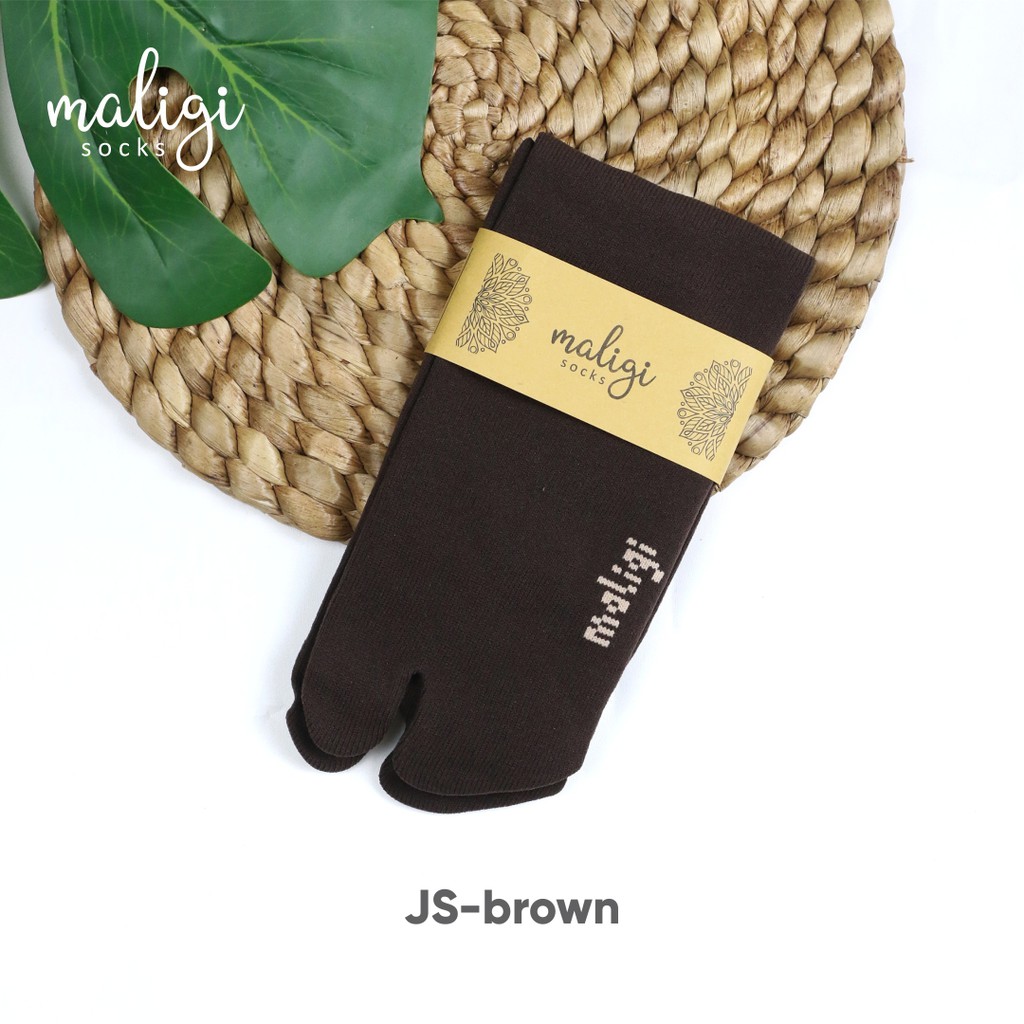 Kaos Kaki Jempol Panjang / Maligisocks / kaos kaki polos/ JL- Cream-BROWN