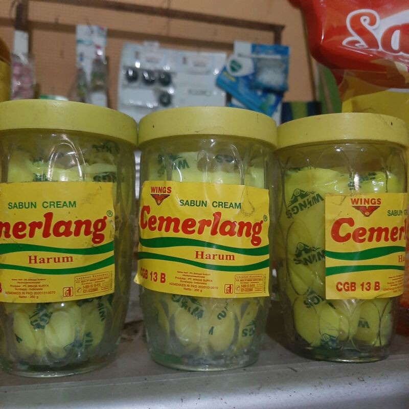 SABUN CREAM WING BIRU & CEMERLANG SABUN COLEK GELAS BESAAR BY WINGS
