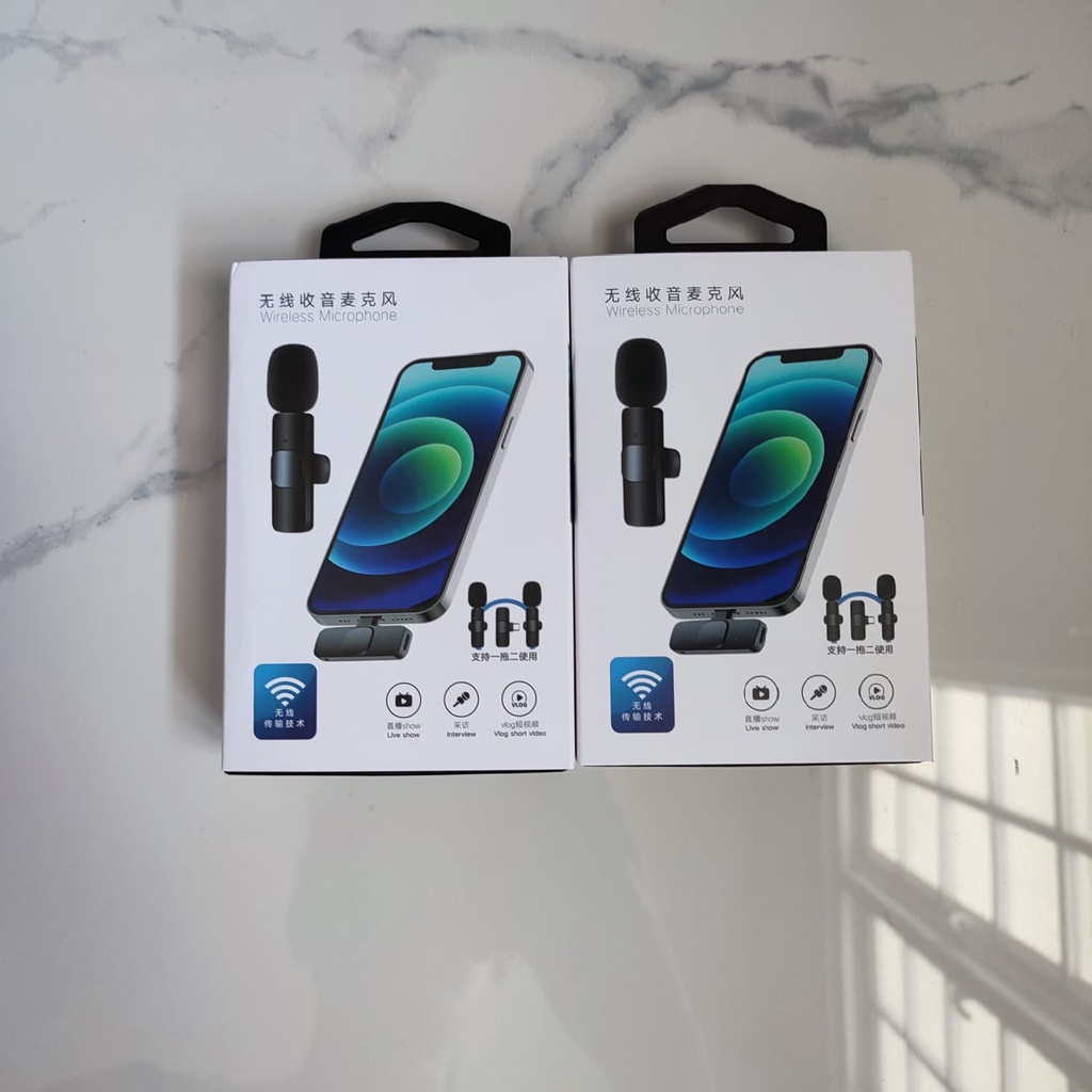 Microphone Mic Clip On Wireless Live Tiktok PC Laptop Zoom Webinar Podcast Meeting