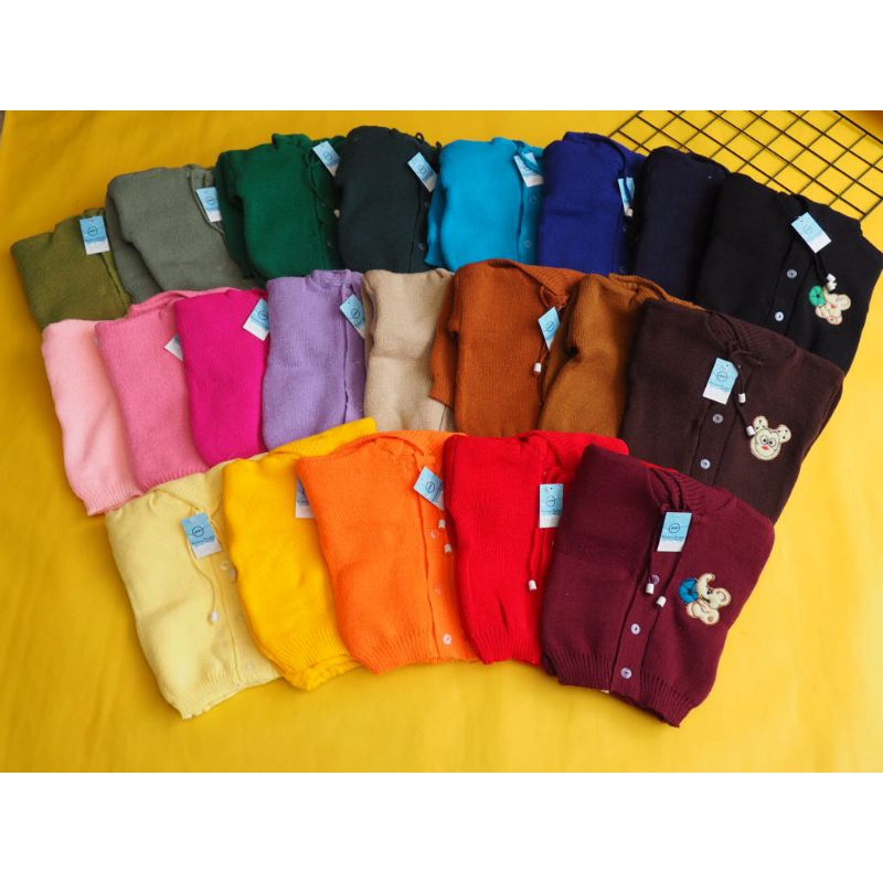 setelan jacket rajut bayi polos 0-6 bulan