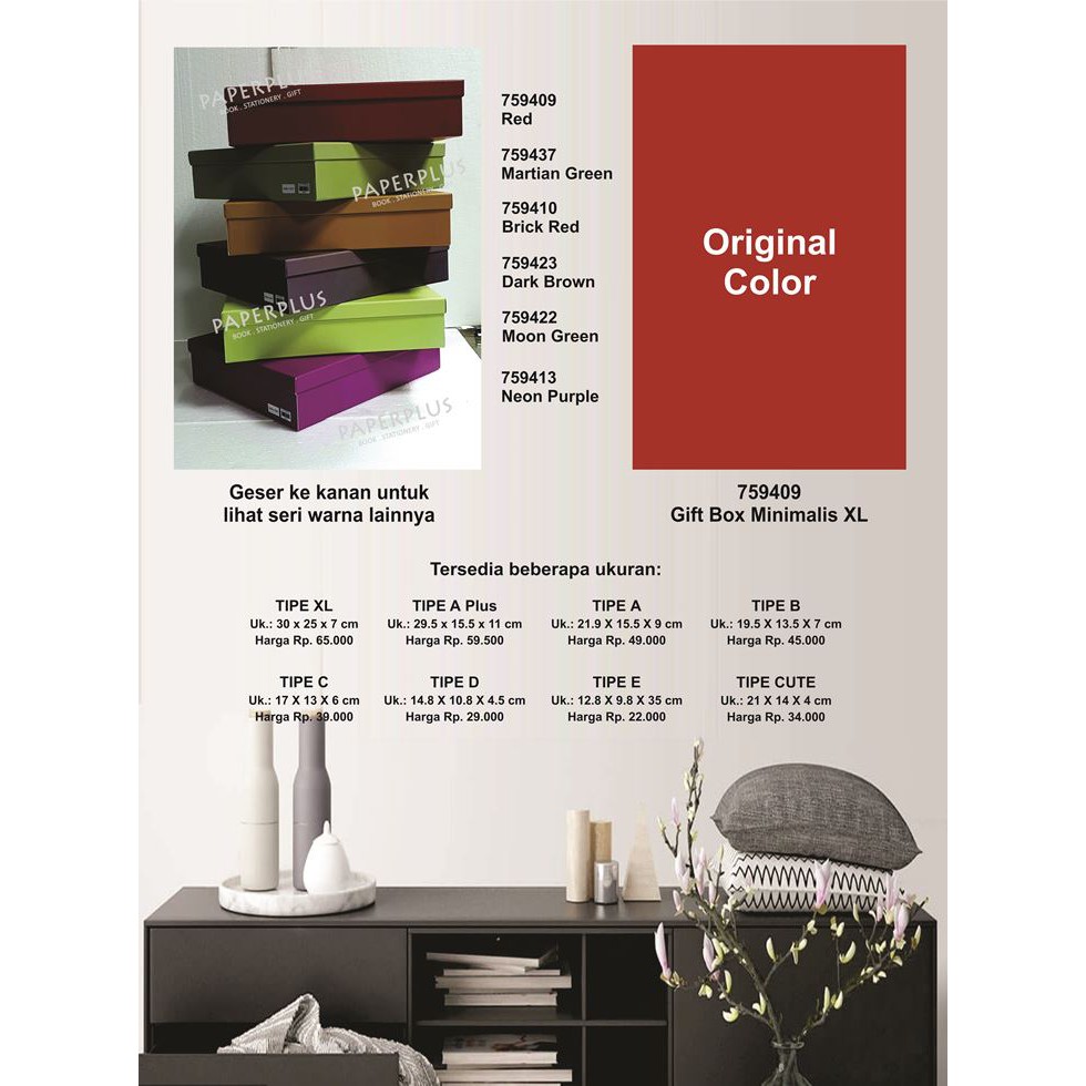 

Kotak kado/Kotak Hadiah/Gift Box Minimalis XL_Spectra Red